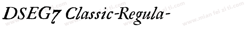 DSEG7 Classic-Regula字体转换